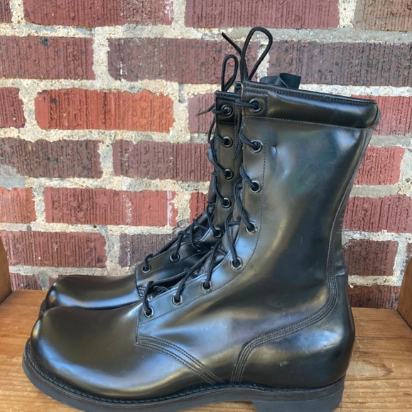 MINT CONDITION Vintage US Army 1980s Men’s M-1966 Leather Combat Boots Size 15 - Picture 2 of 6
